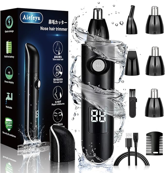 Nose Hair Cutter, Men's, 2024 Innovation, USB Rechargeable, LCD Screen, Multi Function, Etiquette Cutter, Eyebrow Shaver, Electric Nose Hair Cutter, Ear Hair Cutter, Electric Shaver, Low Noise, - NewNest Australia