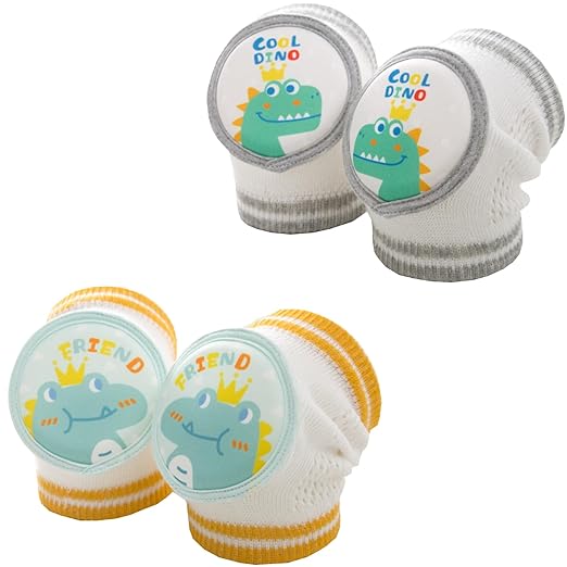 Baby Knee Pads, Set of 2, Baby Knee Pads, Infant Knee Pads, Knee Support, Baby Leg Warmers, Walking Study, Cotton, Breathable, Soft, Knee Pads, Anti-Abrasion, nleg03 (Pair A) - NewNest Australia