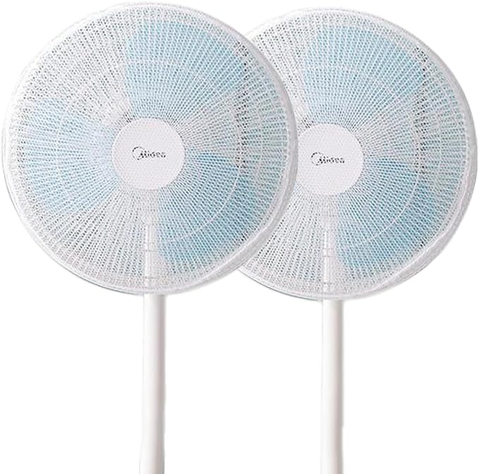 oji company Fan Cover, Fan Safety Net, Safety Cover, Set of 2, Diameter 17.7 inches (45 cm), Fixed with Cords, Back Cover, Dust Cover, For Children, Babies, Finger Scissors Prevention x (White x 2) - NewNest Australia