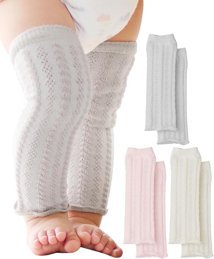 Maison Peony Baby Leg Warmers, Set of 3, Baby Leg Cover, 100% Cotton, Newborn, 3 - 24 Months, Float Pattern, Gift, Present, Baby Shower, Made in Japan - NewNest Australia