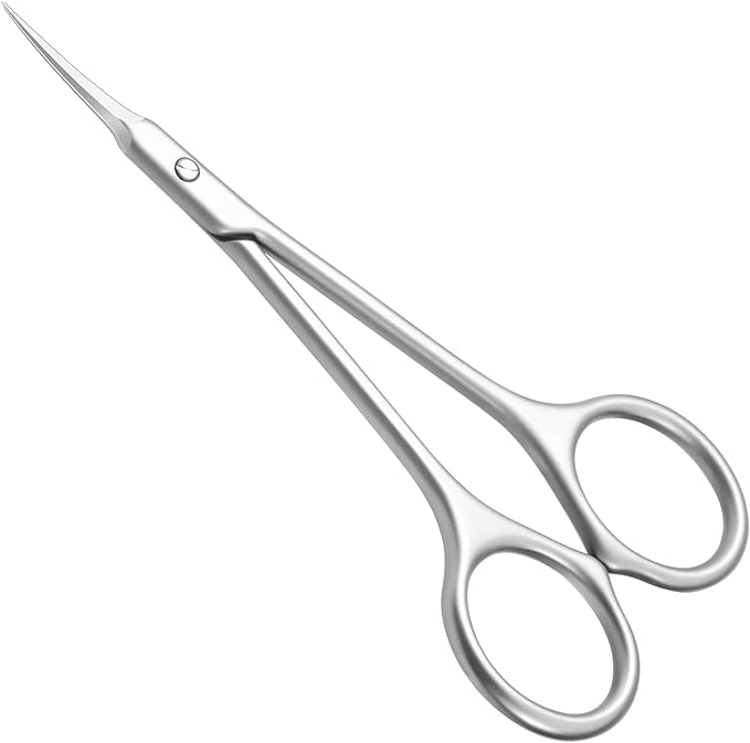 CGBE Cuticle Scissors Sharp Tip, Eyebrow Scissors, Super Slim Scissors for Cuticle Care, Professional Manicure Precision Tip Hair Repair Blade, Small Cuticle Scissors for Eyebrows, Eyelashes, Beards, Cuticles - NewNest Australia