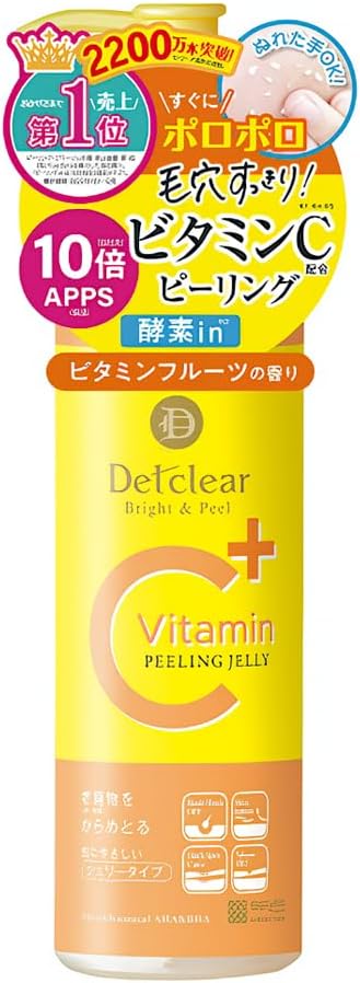 Det Clear Bright & Peel Peeling Jelly < Vitamin Fruit Scent > 6.1 fl oz (180 ml) (Contains 3 Vitamin C Derivatives), Made in Japan - NewNest Australia