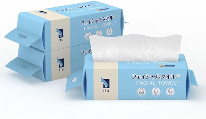 ITO Facial Towel, Thick, Facial Towel, Disposable Towel, EF, Cleansing Towel, Cotton Towel, For Rough Skin, Sensitive Skin, Face Wiping Sheet, Face Towel, Travel, Cleansing, Makeup, Makeup Remover, - NewNest Australia