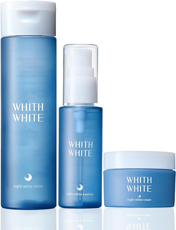 Fis White Whitening Lotion, Serum, Cream, Night Care Set, 7.8 fl oz (200 ml), 1.9 fl oz (50 ml), 1.8 oz (50 ml), 1.8 oz (50 g), Tranexamic Acid, Stain Prevention, Quasi -Drug - NewNest Australia