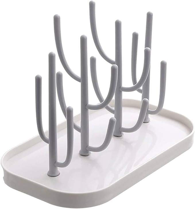 Bottle Drying Rack Baby Bottle Stand Strainer Drying Cleaning Equipment Removable Detergent Easy to Carry Clean Baby Supplies 14.5 x 19 x 25.5 Cm (Beige) Practical and Professional - NewNest Australia