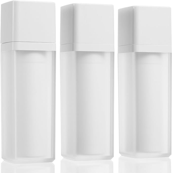 FOMIYES 3 Pcs Airless Pump Bottles Square Lotion 30 Ml Refill Cosmetic Containers Vacuum Press Liquid Toiletry Containers Small Shampoo Bottles - NewNest Australia