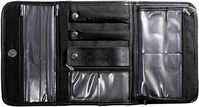 Frcolor Jewelry Case, Jewelry Pouch, Accessory Pouch, PU Leather, 16.9 x 8.7 x 1.2 inches (43 x 22 x 3 cm), Portable, Portable, Small Items, Travel, Storage, Piercing, Earrings, Ring, Necklace - NewNest Australia