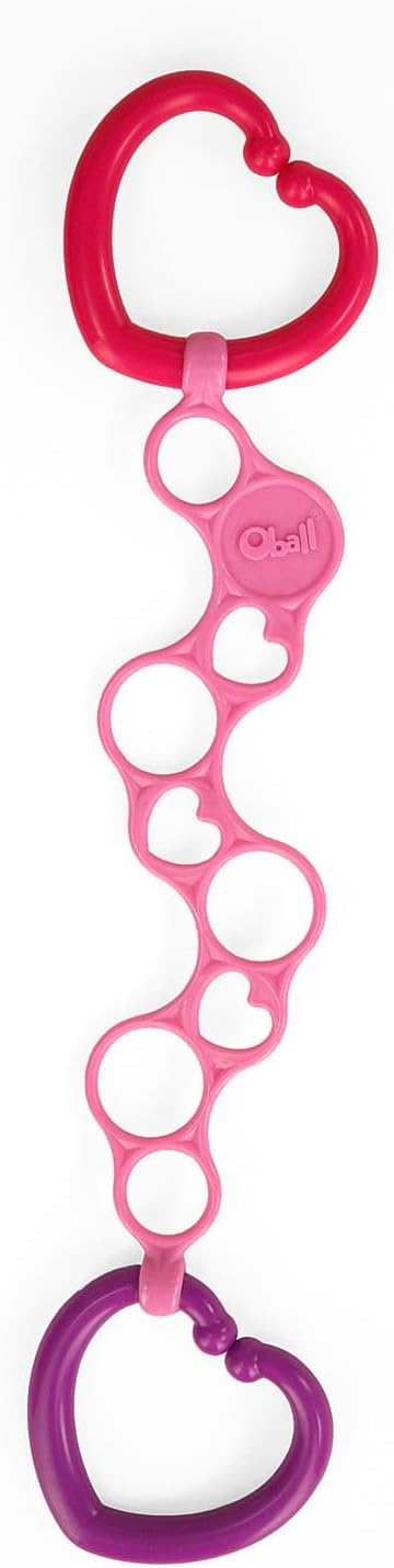 Kids II Japan Bright Starts O-Link Baby Stroller Toy, Stroller Strap, Teeth, Rattle, Oball, Baby Shower, Pink - NewNest Australia