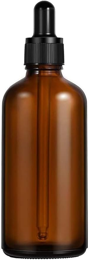 Blackout Jar Eyedropper Light Filtering Jar with Dropper Aroma Bottle 3.4 fl oz (100 ml) Storage Container, Essential Oil, Brown - NewNest Australia