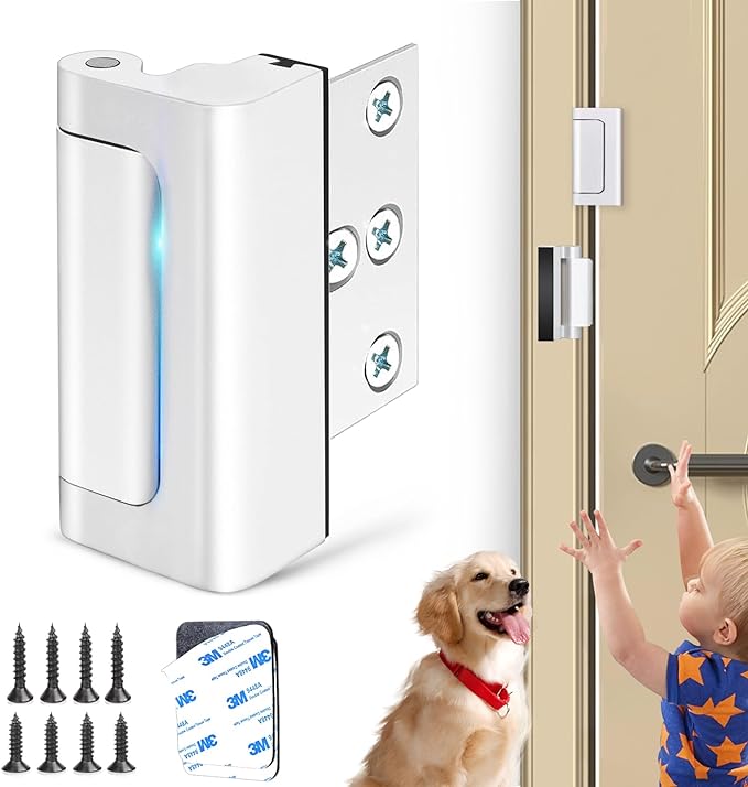 LolyyDens Door Lock, Kid's Room Key (2024 Japanese Nursery Teacher's Supervision), Child Lock, Door Key, No Construction Required, Indoor, Retrofitable, Easy Open and Close, Aluminum Alloy, Child - NewNest Australia