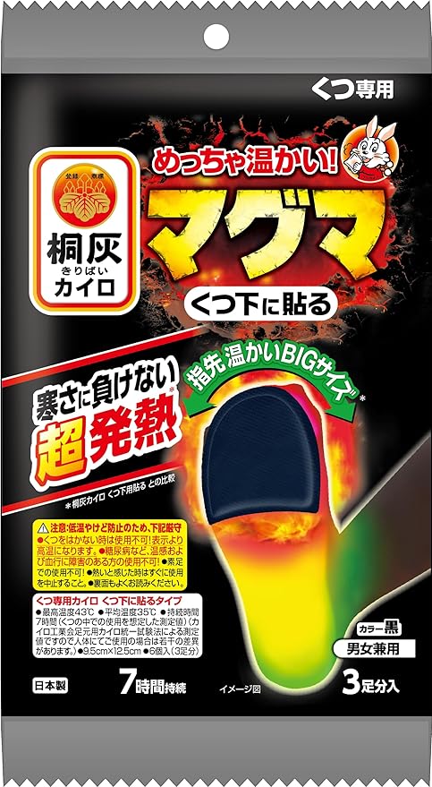 Kobayashi Pharmaceutical Kairo Magma Shoes Dedicated to Shoes Black 3 Pairs - NewNest Australia