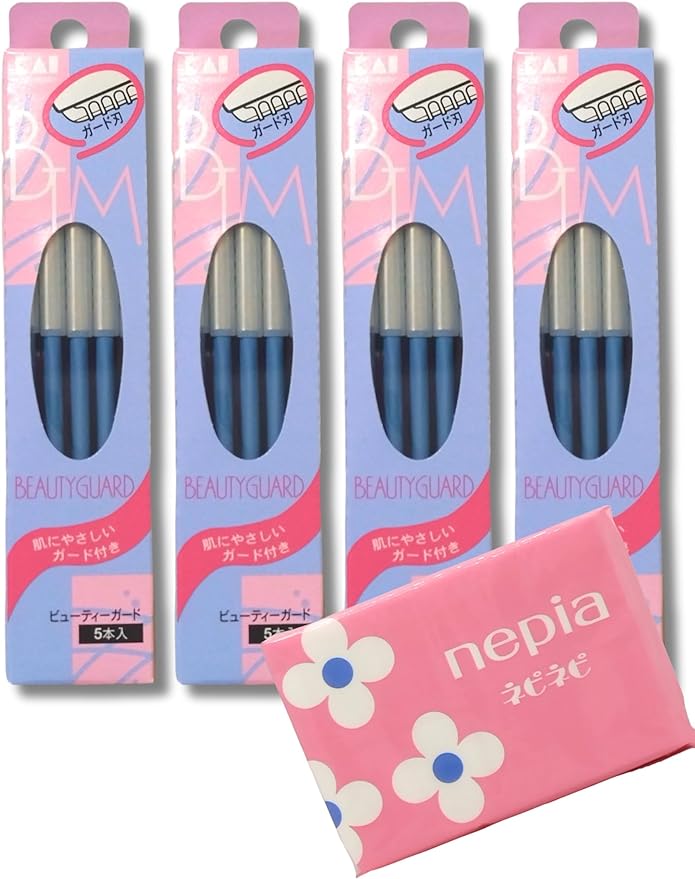Kai BTMG-5F Beauty Guard with Guard, Set of 5, For Facial Eyebrows, Blue, Disposable (Set of 4) - NewNest Australia