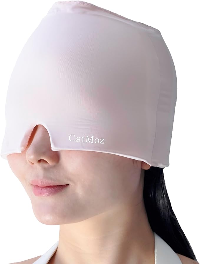 CatMoz Gel Ice Pack Cap in 4 Colors, 2 Layer Gel Construction for Double Cooling Effect. For Both Hot and Cold Sleep, Ice Pillow, Heat Protection, Stress Protection, Repeated Usable (Pink) - NewNest Australia