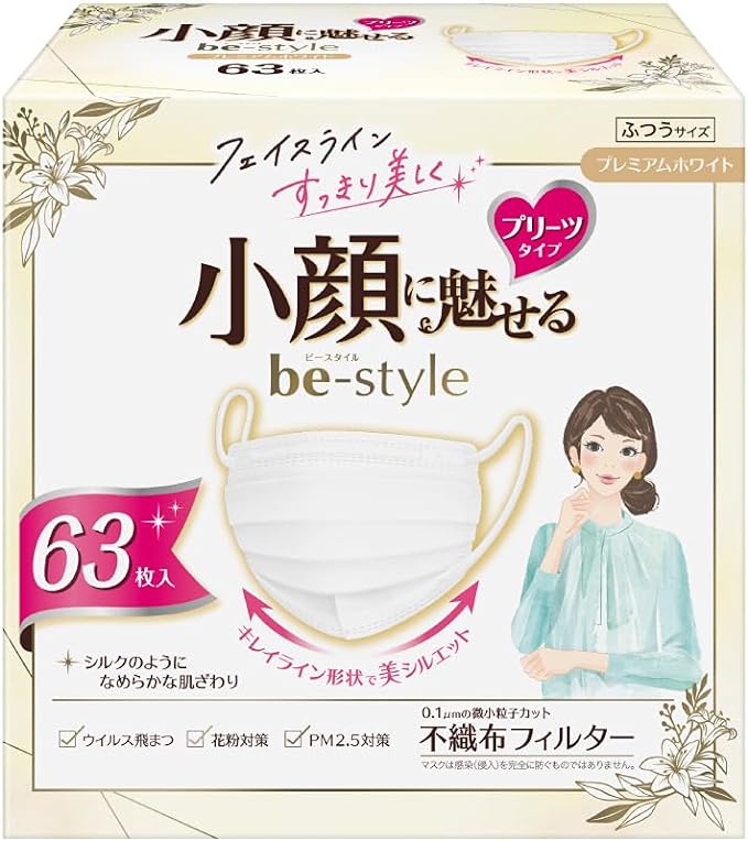 Bee Style Pleated Premium White 63 Masks for Women ( Exclusive) - NewNest Australia