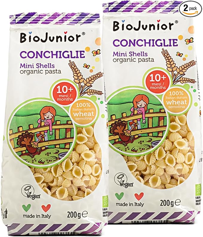 Bio Junior Organic Baby Macaroni Mini Shell 200g BJ4170 Set of 2 - NewNest Australia