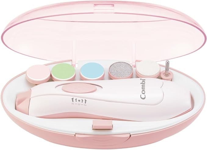 Combi Baby and Mom Nail Care Set, Baby Pink, Includes 6 Attachments - NewNest Australia
