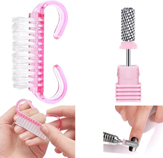 Doyime Nail Bit, Nail Art Drill Bit (Set of 2), Nail Drill Bit, Grinding Nail Cuticle Removal, Grind, Nail Brush Set, Practical Nail Art Tool - NewNest Australia