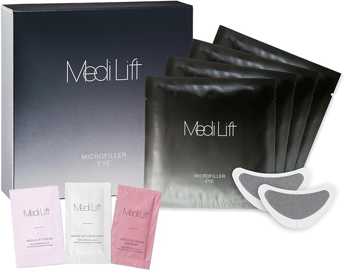 MediLift Microfiller Eyes, Set of 4 Bags + 3 Needle Pouches, Needle Patch, Eye Area, Niacinamide Hyaluronic Acid - NewNest Australia