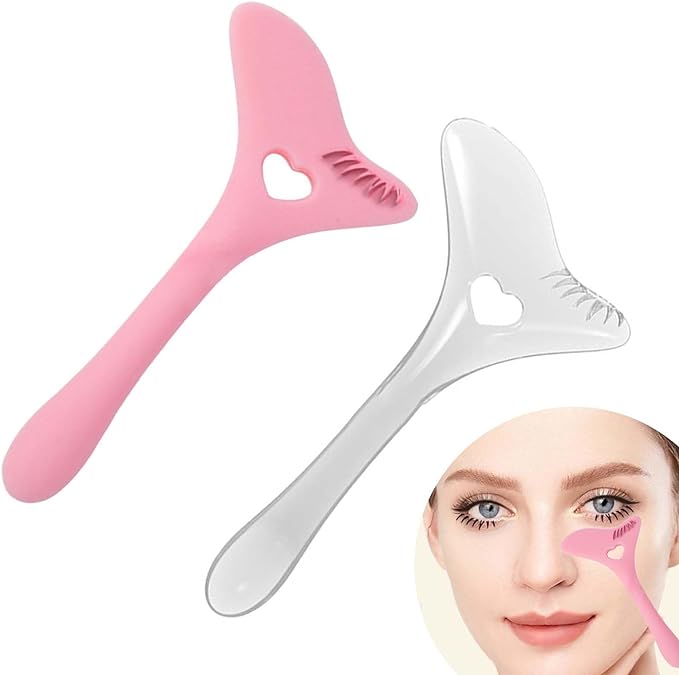 PAVIKE False Eyelash Stamp [Set of 2] Mascara Guard Eyelash Stamp Tool Reusable Silicone Eyeliner Tool Eyelash Shadow Eyelash Makeup Protection Aid - NewNest Australia