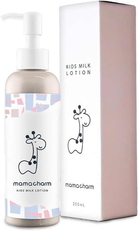 mamacharm Kids Milk Lotion, 6.8 fl oz (200 ml), Baby Lotion, Baby Cream, Moisturizer, Kids, Additive-free, Dry Skin, Mom Charm - NewNest Australia