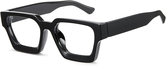 Cyxus Thick Cell Frame, Date Glasses, Blue Light Reduction, No Degree, UV Protection, Stylish, Unisex - NewNest Australia