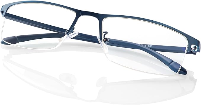 Bedtime Blue Light Cut Glasses, Computer Glasses, Ultra Lightweight, PC Glasses, Stylish, UV Protection Glasses, Unisex, No Prescription, Men's/Women's Glasses, Transparent Lenses, Harmful Light - NewNest Australia