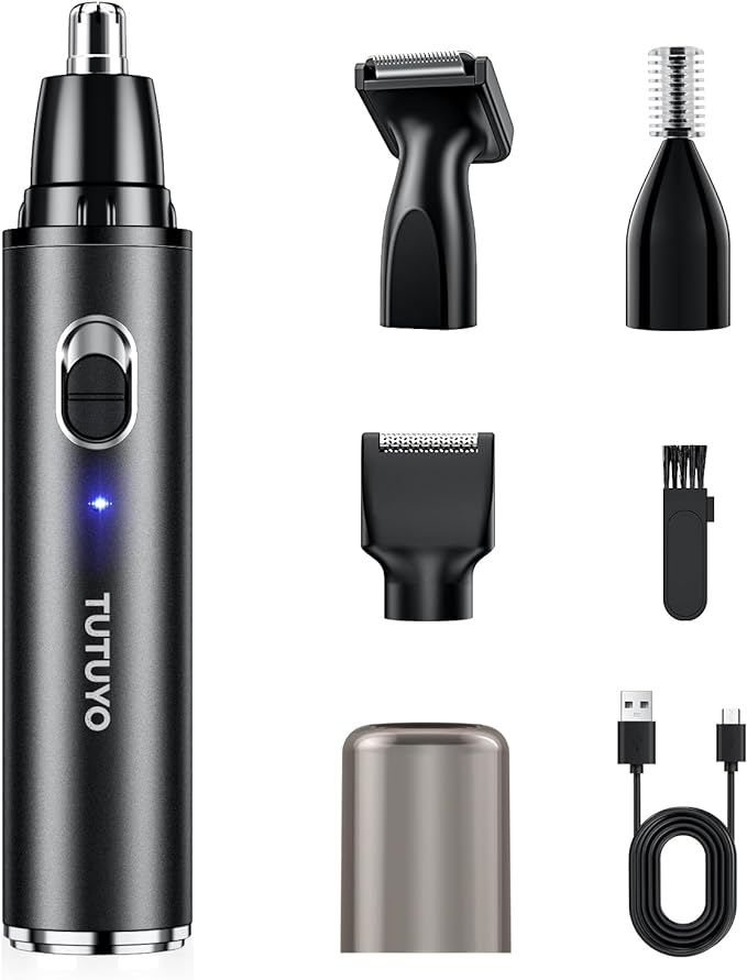 Nose Hair Cutter, Men's, Etiquette Cutter, USB Rechargeable, Water Wash, Ear Brow Cutter, Eyebrow Shaver, Face Shaver, Nose Hair Shaver, Ear Hair/Beard/Eyebrow/Unwanted Hair Treatment, Electric - NewNest Australia