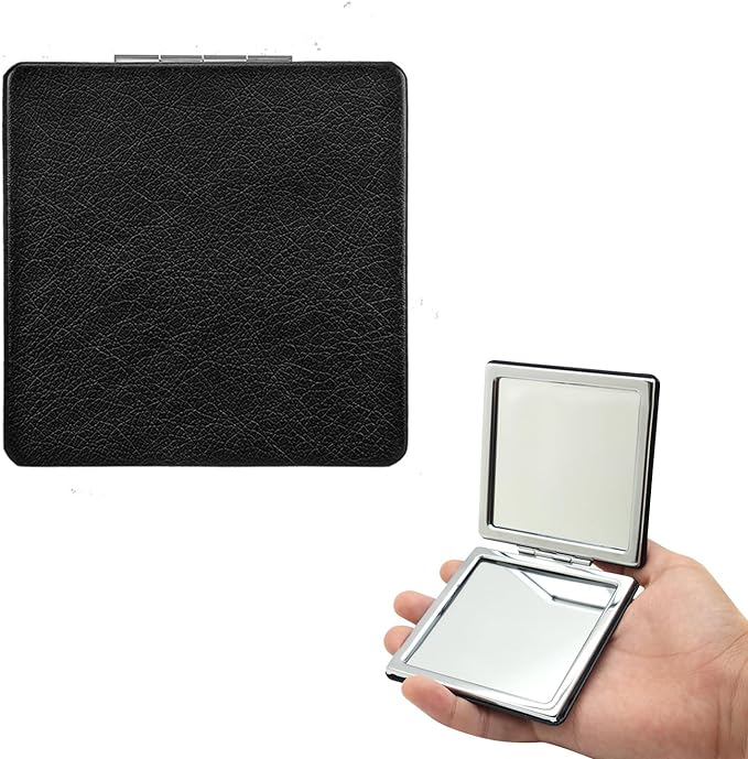Coolooda Compact Mirror, Double Sided Mirror, Hand Mirror, Cosmetic Mirror, Portable Mirror, Double-Sided Compact Mirror, Foldable, Angle Adjustable, Ultra Lightweight, 1X/2X, Popular, Stylish, - NewNest Australia