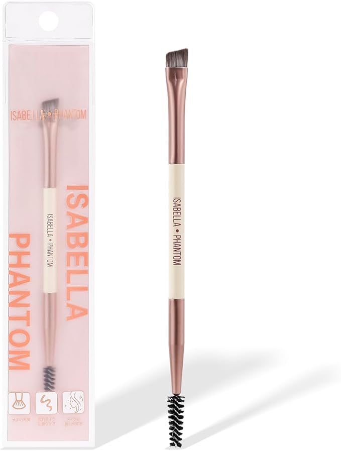 ISABELLA PHANTOM Double Ended Eyebrow Brush, Eyebrow Brush, Eyeliner & Screw Brush, Diagonal Flat Brush, Eyelash Brush, Makeup Brush, Makeup Brush, Cosmetic Brush, High Quality Fiber Bristle, Easy to - NewNest Australia