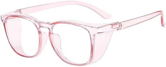 FOROMONE Pollen Prevention Glasses, Blue Light Cut, Hay Fever Glasses, Anti-Fog, Goggles, Glasses, Splash, Dustproof, Goods, Fashionable, Pollen, Yellow Sand, Glasses, Men's, Women's, No Degree, Pink - NewNest Australia