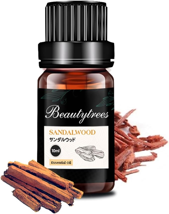 Beautytrees Sandalwood Sandalwood Essential Oil 100% Natural Aroma Oil 10ml Aroma Humidifier Diffuser Aroma Stone Bath - NewNest Australia