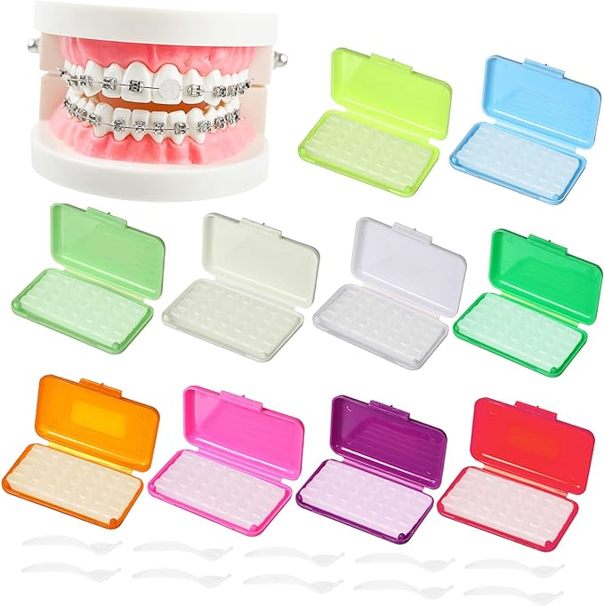 FOMIYES 10 Pcs Dental Wax Utility Wax Strip Brace Wax Oral Care Wax Anti-Brace Wax Anti-Brace Wax Chemicals 10pcs Braces Glue - NewNest Australia