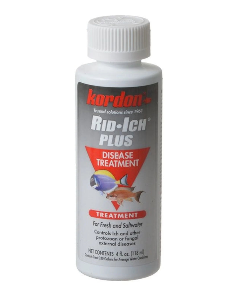 Kordon Ich-Attack Disease Inhibitor: Natural Solution for Ich & External Fish Diseases, 100% Organic Herbal Treatment for Fresh & Saltwater, Safe for Invertebrates, Made in The USA, 4-Ounces