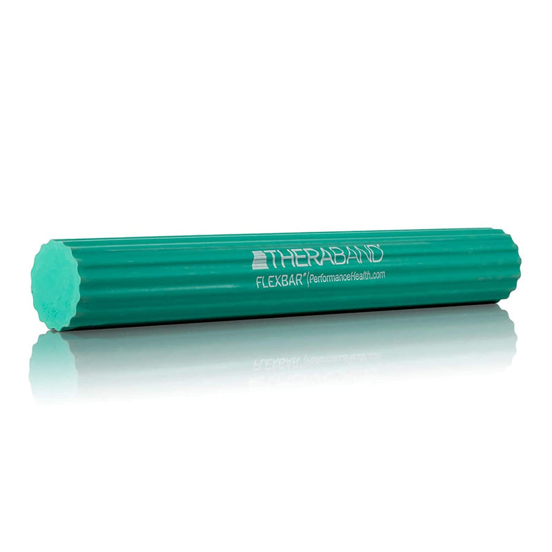 THERABAND Resistance FlexBar for Men and Women, Strength, Grip and Elbow Training and Pain Relief, Home Gym Equipment, Intermedium Level, Green, Medium New Version - NewNest Australia