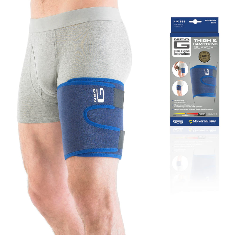 Neo-G Thigh Support Hamstring Support to Quadriceps and Hamstring Muscles – Hamstring Compression Sleeve for Sprains, Strains, Pulled Muscles, Sports Injury – Adjustable – Class 1 Medical Device - NewNest Australia