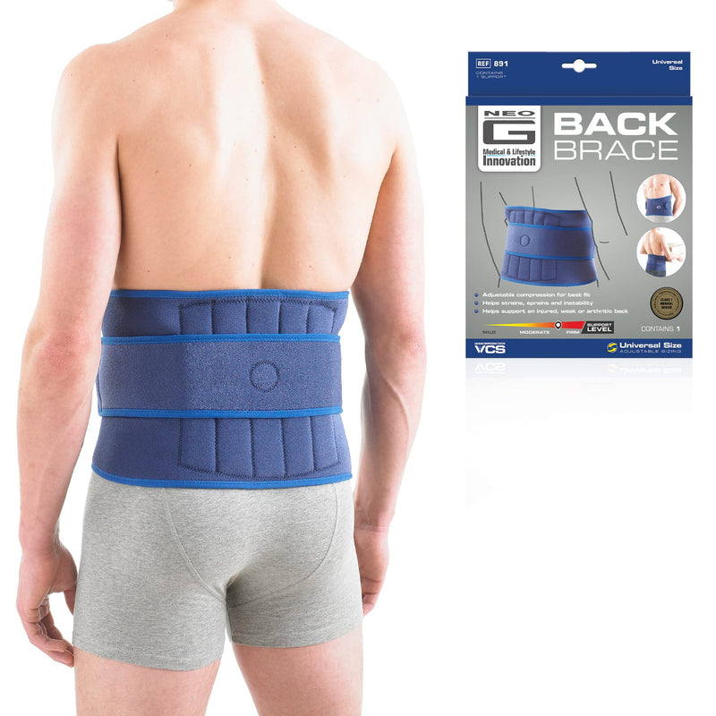 Neo-G Back Support with Flexible Stays and Power Straps – Back Brace for Lower Back Pain Relief, Muscle Spasm, Strains, Arthritis, Rehabilitation - Adjustable Compression - Class 1 Medical Device - NewNest Australia