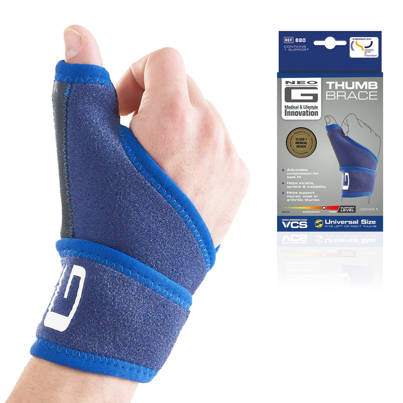 Neo-G Thumb Support for Arthritis, Weak Thumbs, Injury, Tendonitis, Strains, Carpal Tunnel Syndrome – Thumb Immobiliser - Trigger Thumb Splint Right Hand or Left – Thumb Brace Adjustable Compression - NewNest Australia