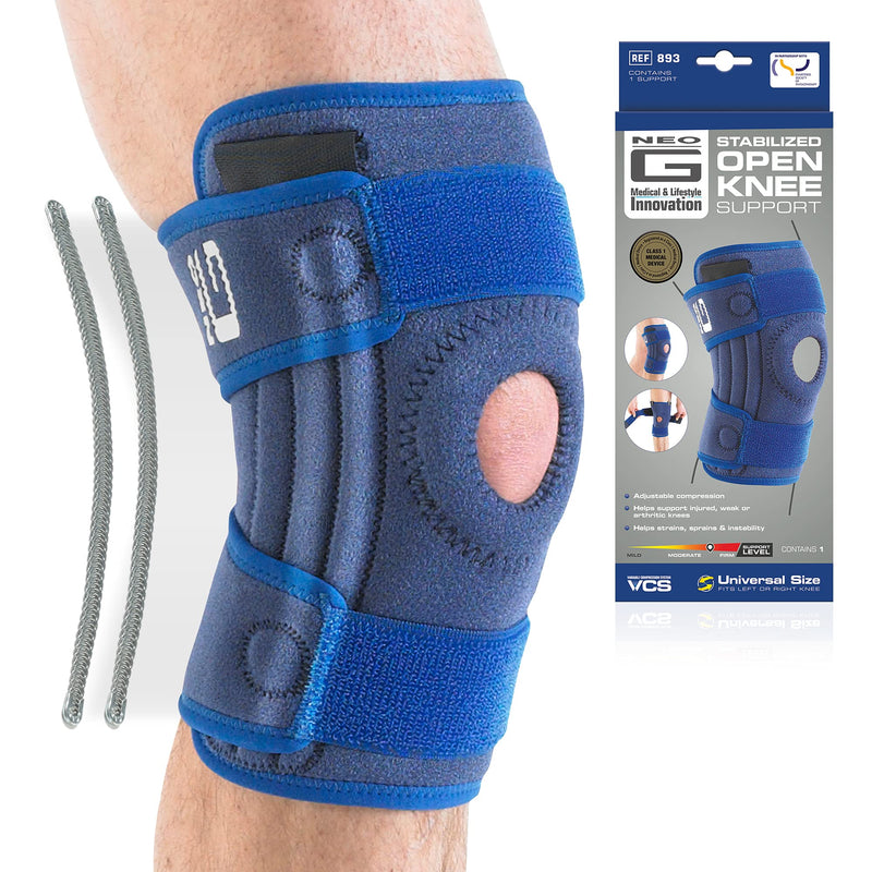 Neo G Knee Support Brace Stabilised Open Patella - For Knee Pain Arthritis, Joint Pain, Meniscus Tear, Ligament Injuries, Running - Adjustable Compression Knee Support Patella Knee Strap - NewNest Australia