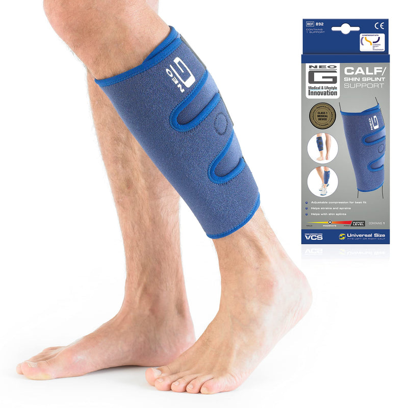 Neo-G Calf Shin Support for Pain Relief from Calf Injury, Shin Splints Treatment, Sprains, Running, Sports, Recovery - Adjustable Calf Compression Sleeve Men Women - Class 1 Medical Device - NewNest Australia