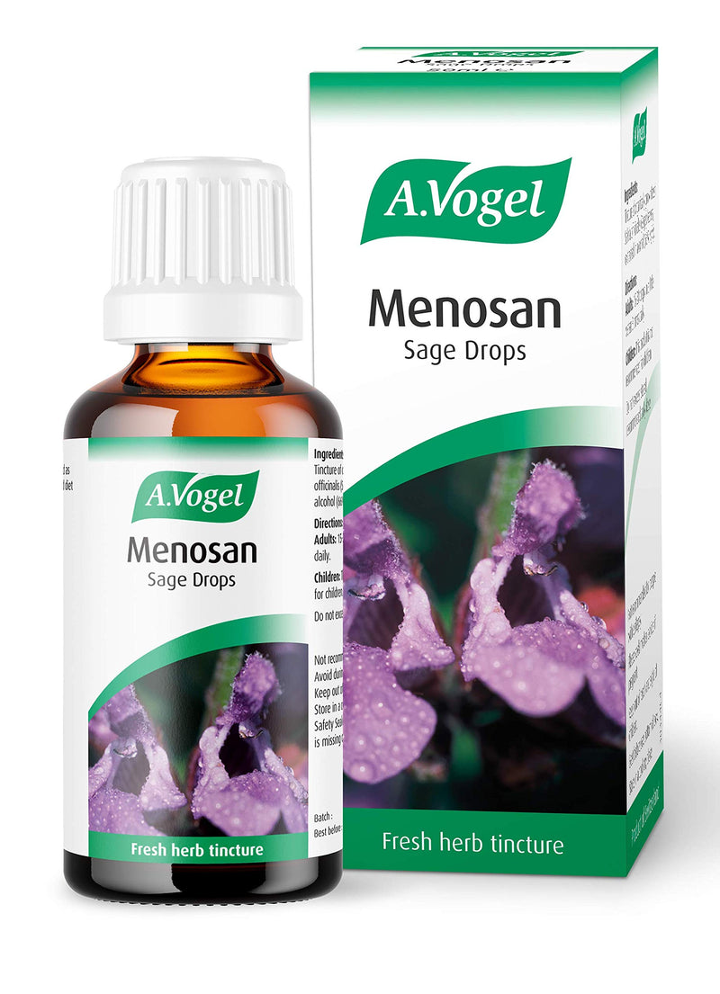 A.Vogel Menosan Sage Drops | Extracts of Organically Grown Fresh Sage | Herbal Food Supplement | Suitable for Vegans | 50ml 50 ml (Pack of 1) - NewNest Australia