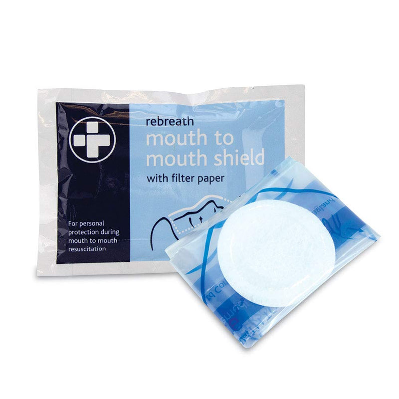 Reliance Medical - Rebreath Mounth to Mounth Shield with Filter Paper, For Personal Protection From Contact And Infections During CPR Resuscitation - (Pack of 10) 10 Count (Pack of 1) - NewNest Australia
