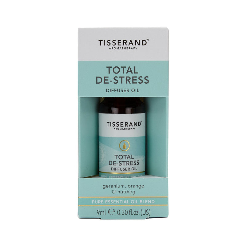 Tisserand Aromatherapy - Total De-Stress - Aromatherapy Diffuser Oil - with Geranium, Nutmeg and Orange - 100% Natural Pure Essential Oils - 9ml - NewNest Australia