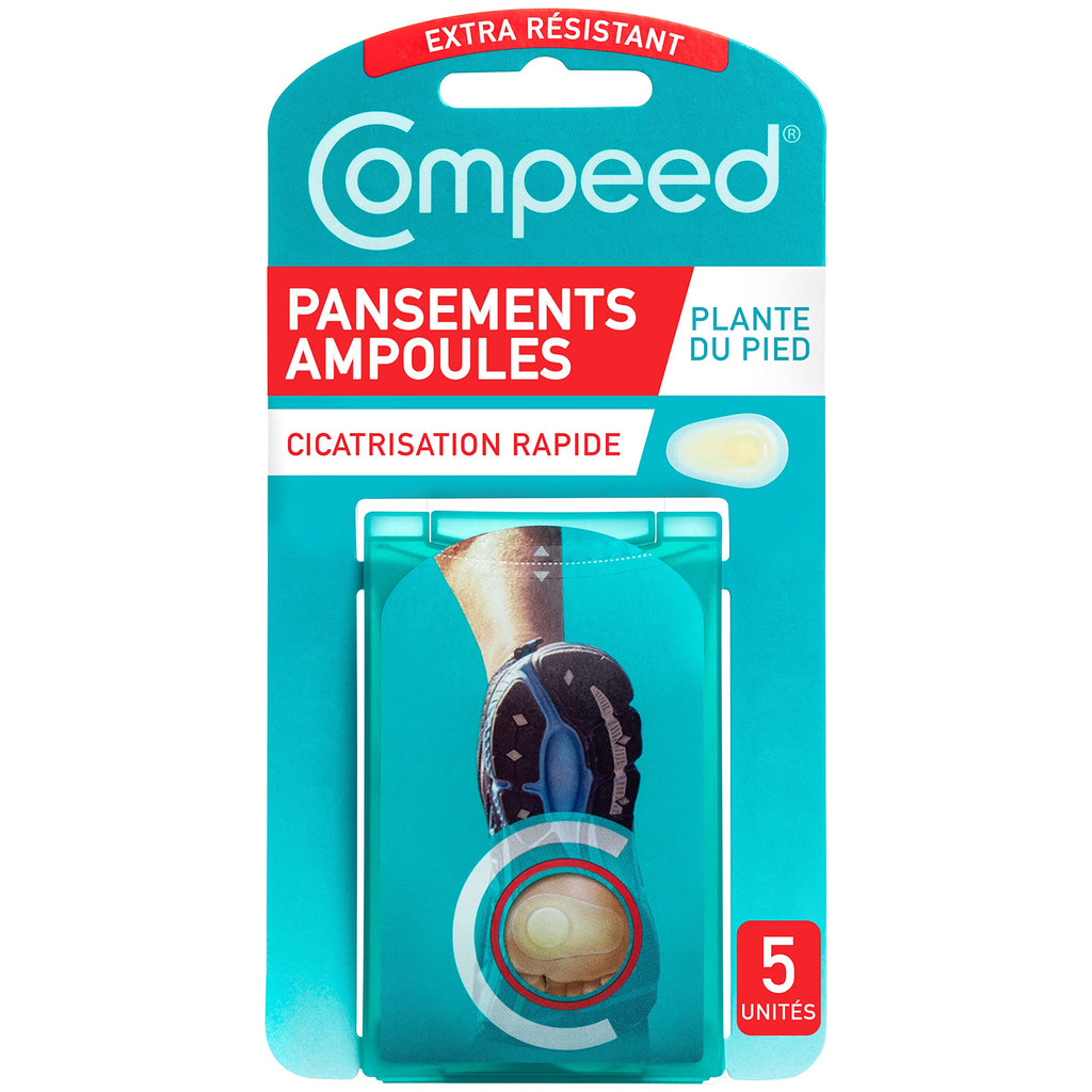 Compeed Underfoot Blister Plasters, 5 Hydrocolloid Plasters, Foot Treatment, Heal fast, Thicker Cushioning Zone, Dimensions: 4.0 cm x 6.6 cm 5 Count (Pack of 1) - NewNest Australia