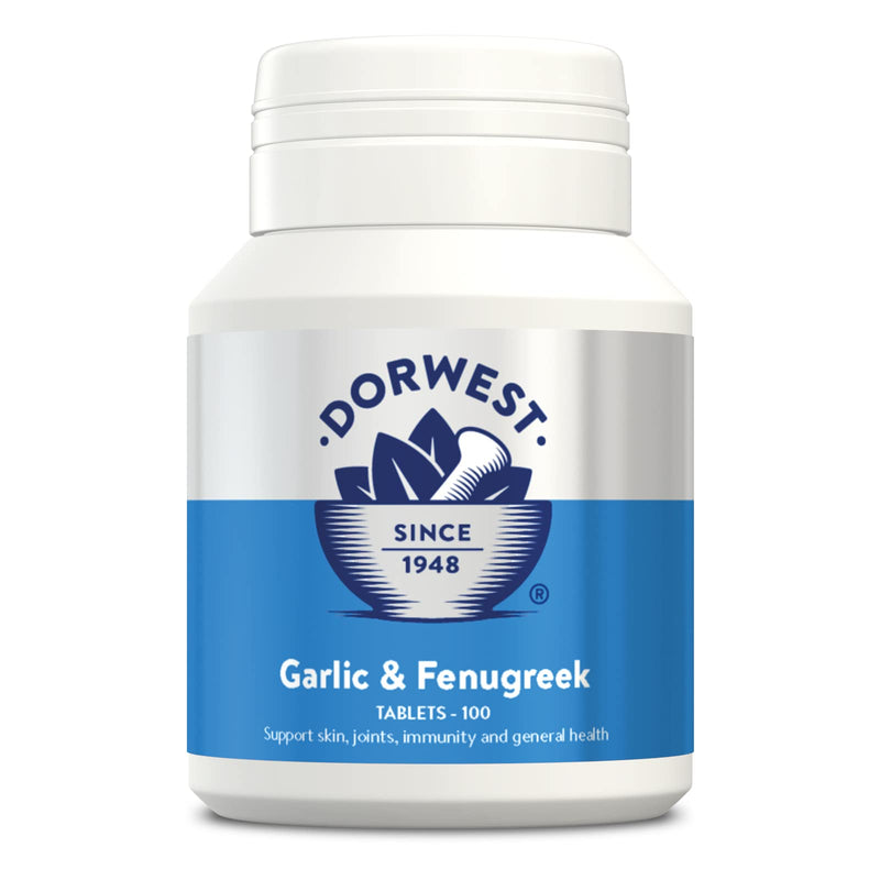Garlic & Fenugreek Tablets For Dogs And Cats 100 Tablets 100 Count (Pack of 1) Single - PawsPlanet Australia