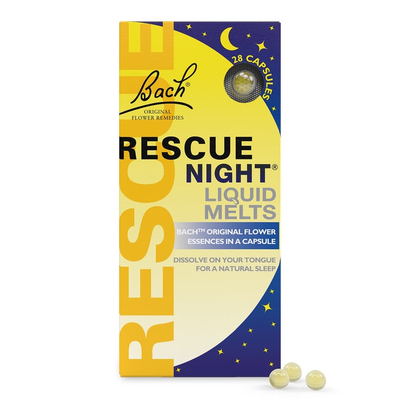 Rescue Remedy, Night Liquid Melts, 28 Capsules, All Natural, Flower Essences, Natural Sleep Support for Adults & Children 28 Count (Pack of 1) - NewNest Australia