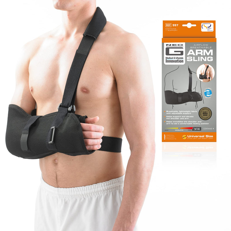 Neo-G Arm Sling for Shoulder Injury Arm Injury Recovery, Pre/Post Surgery - Airflow Breathable Lightweight Shoulder Sling - Adjustable Straps - Class 1 Medical Device - NewNest Australia