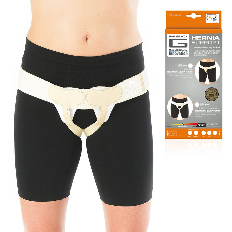 Neo G Double Lower Hernia Support for Men and Women – Bilateral Inguinal Hernia Support - Hernia Belt Reduces Symptoms of Overstrain & Exertion - Truss for Hernia Breathable & Adjustable - M Medium - NewNest Australia