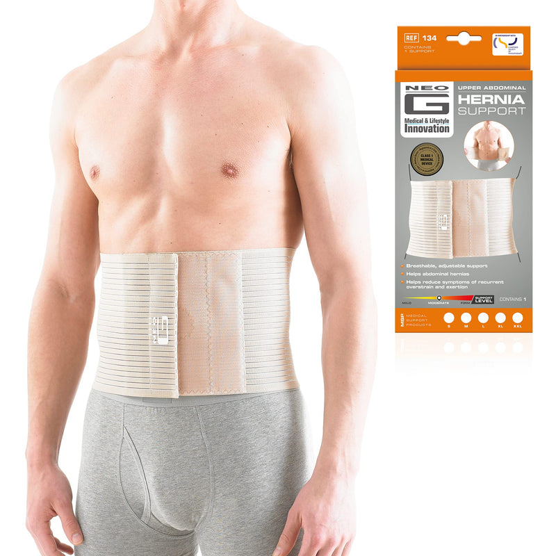 Neo-G Hernia Belt for Men and Women – Upper Abdominal Hernia Support – Umbilical Hernia Support Belt - Reduces Symptoms of Overstrain & Exertion - Breathable & Adjustable – L Large - NewNest Australia