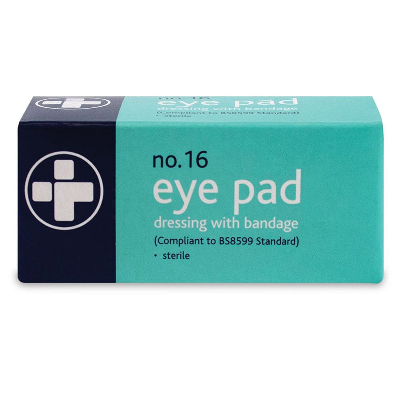 Reliance Medical | REL323 First Aid Eye Pad and Bandage, 16 No. - Thick, Comfortable, Sterile, Individually Boxed Eye Pad Dressing With A Stretch Bandage Attached For Wounds And Injuries- Pack of 10 - NewNest Australia