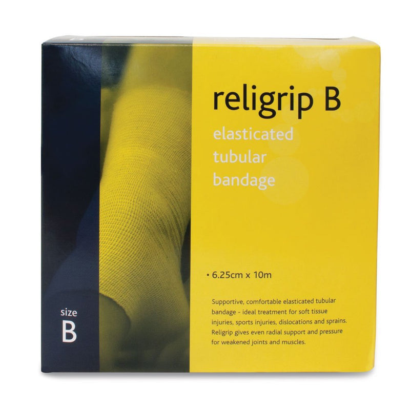 Religrip Rel462 Elasticated Tubular Bandage, Supportive, Comfortable, Radial Bandage. Ideal for Soft Tissue Injuries, Dislocations and Sprains. B Size, Small Hands/arms, 6.25 Cm W X 10 M L - NewNest Australia